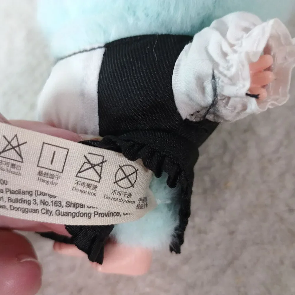 Baby Three Cure Planet Blue Bunny Maid Plush Pendant Rabbit Bag Charm Kawaii